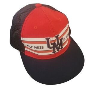 Melonwear Ole Miss Rebels Navy Trucker Flat Bill Baseball Hat One Size